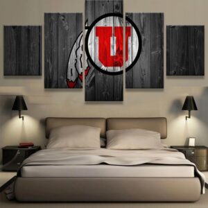 Utah Utes Football College - Sport 5 Panel Canvas Art Wall Decor