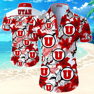 Utah Utes Football Hawaiian Shirt Summer Button Up