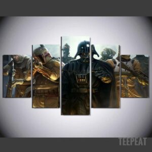 Vader And Bounty Hunters - Movie 5 Panel Canvas Art Wall Decor
