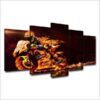 Valentino Rossi Motorcycle - Sportbike 5 Panel Canvas Art Wall Decor