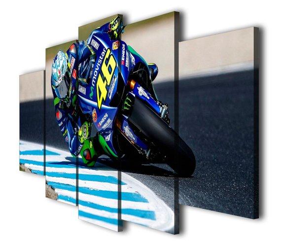 Valentino Rossi Racing Motor - Automative 5 Panel Canvas Art Wall Decor Valentino Rossi Racing Motor - Automative 5 Panel Canvas Art Wall Decor
