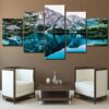 Valley lake - Nature 5 Panel Canvas Art Wall Decor