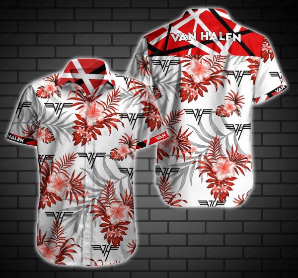 Van Halen Hawaiian Shirt Summer Button Up Van Halen Hawaiian Shirt Summer Button Up