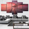 Vasco Da Gama Bridge - Nature 5 Panel Canvas Art Wall Decor