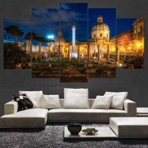 Vatican Italy Large - Nature 5 Panel Canvas Art Wall Decor