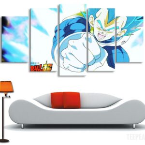 Vegeta God - Anime 5 Panel Canvas Art Wall Decor