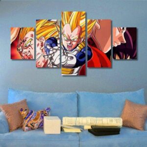 Vegeta - Cartoon 5 Panel Canvas Art Wall Decor