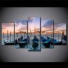 Venezia Venice Italy - Nature 5 Panel Canvas Art Wall Decor