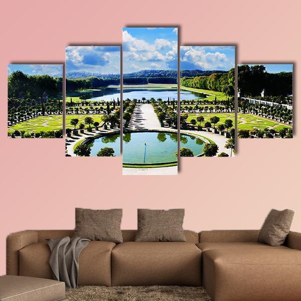 Versailles Royal Garden In Paris - Nature 5 Panel Canvas Art Wall Decor Versailles Royal Garden In Paris - Nature 5 Panel Canvas Art Wall Decor