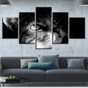 Very Lovely Cats - Animal 5 Panel Canvas Art Wall Decor