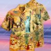 Veteran American Flag All Over Printed Hawaiian Shirt