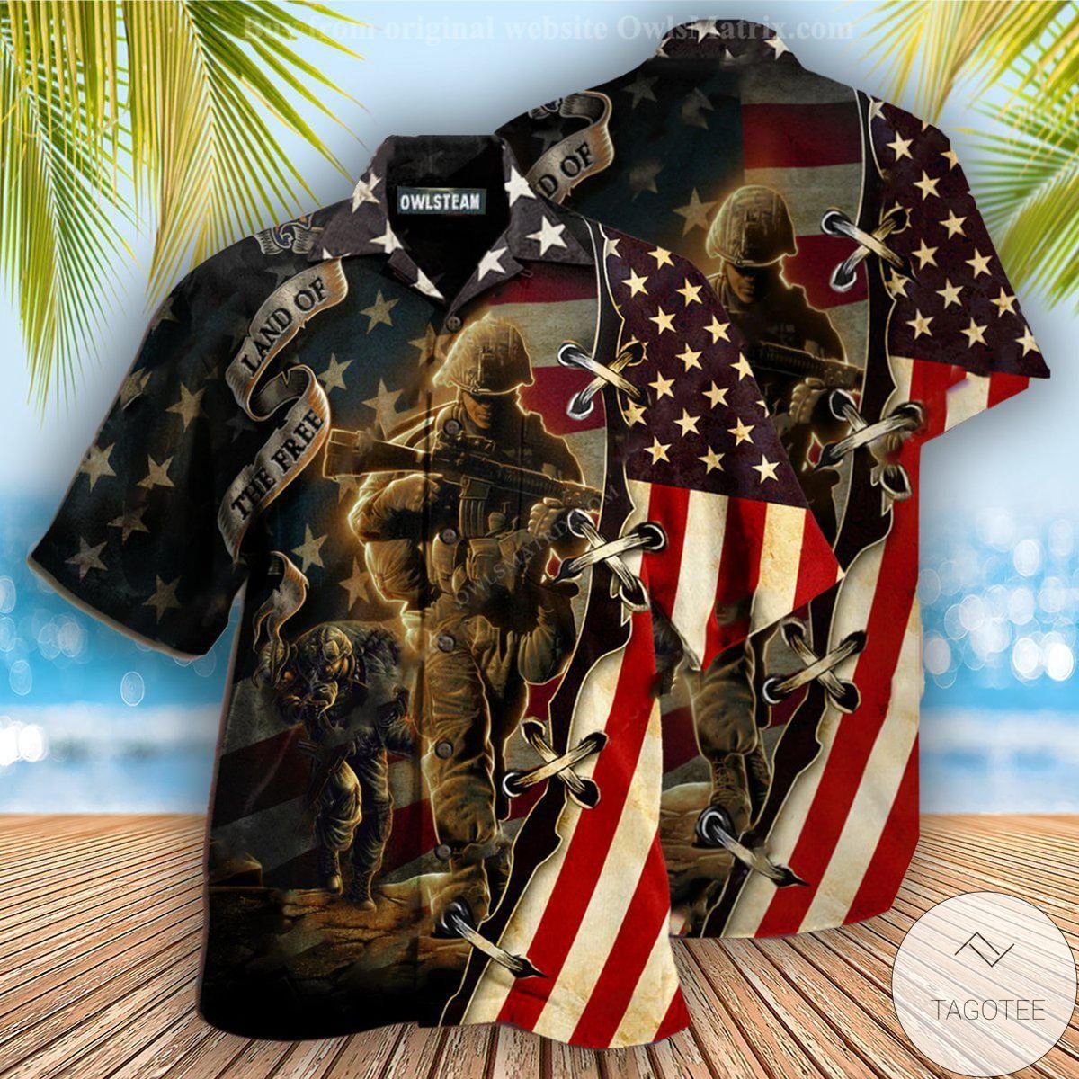 Veteran Land Of The Free Us Flag Hawaiian Shirt Veteran Land Of The Free Us Flag Hawaiian Shirt