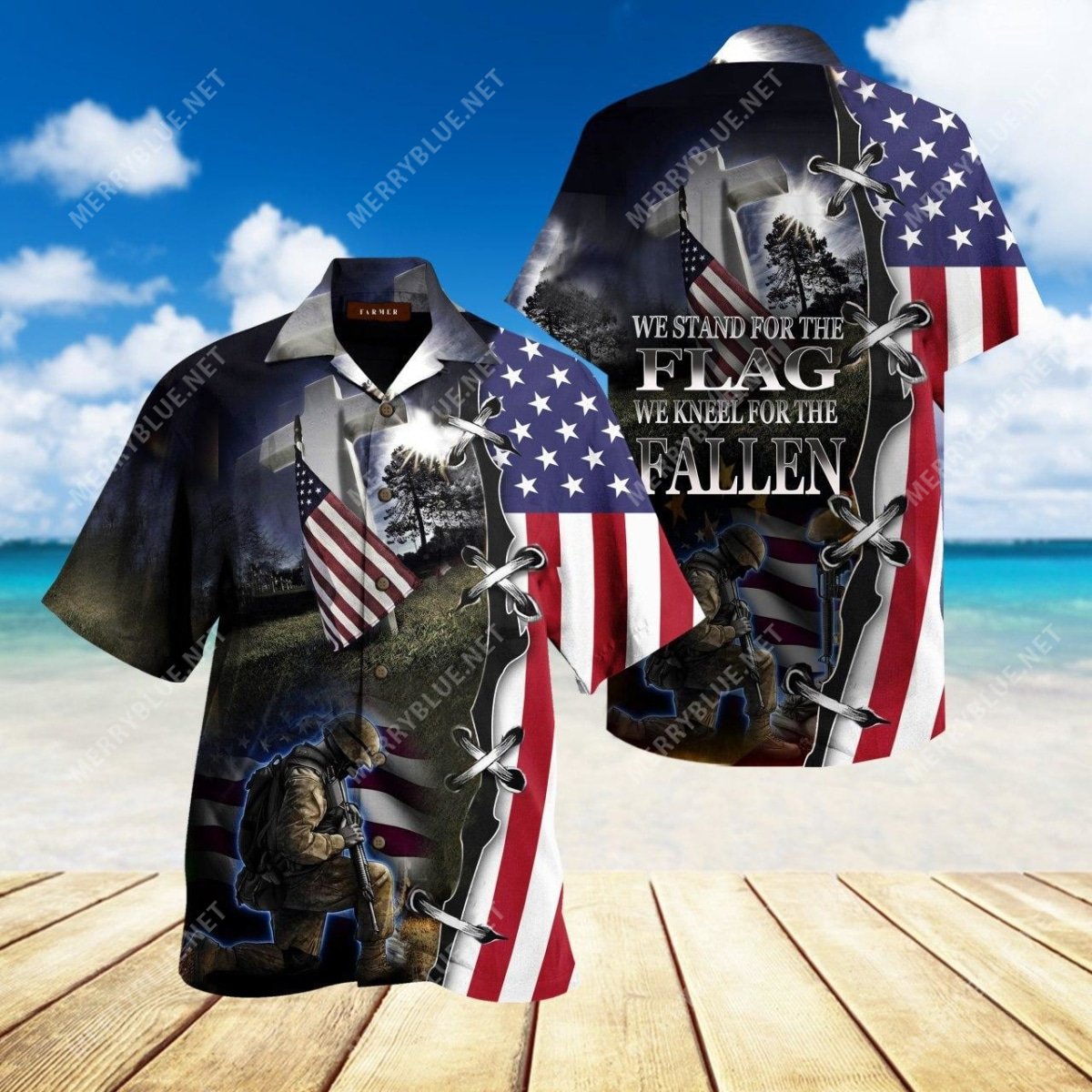 Veteran We Stand For The Flag And Kneel For The Fallen All Over Printed Hawaiian Shirt Veteran We Stand For The Flag And Kneel For The Fallen All Over Printed Hawaiian Shirt