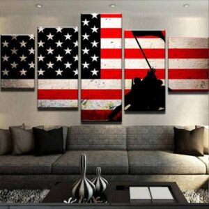 Veterans - Army 5 Panel Canvas Art Wall Decor