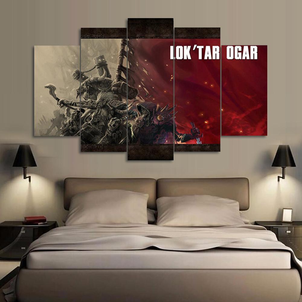Victory Or Death! Lok Tar Ogar - Abstract 5 Panel Canvas Art Wall Decor Victory Or Death! Lok Tar Ogar - Abstract 5 Panel Canvas Art Wall Decor