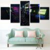 Video Arcade - Gaming 5 Panel Canvas Art Wall Decor