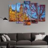 Vienna Town Hall - Nature 5 Panel Canvas Art Wall Decor