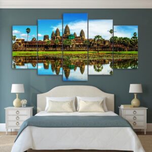 Vietnam cambodia beautiful sights - Nature 5 Panel Canvas Art Wall Decor