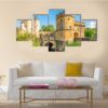 View At The German Gate Bridge In Metz - Nature 5 Panel Canvas Art Wall Decor