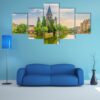 View At The Neuf Temple At The Mosela River - Nature 5 Panel Canvas Art Wall Decor