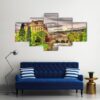 View Of Bath Town Over The River Avon - Nature 5 Panel Canvas Art Wall Decor