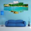 View Of Beach At Cabo San Juan - Nature 5 Panel Canvas Art Wall Decor