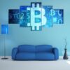 View Of Bitcoin - Career 5 Panel Canvas Art Wall Decor