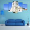 View Of Church Of Bezannes - Nature 5 Panel Canvas Art Wall Decor