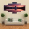 View Of Matterhorn With Reflection In Stelli Lake - Nature 5 Panel Canvas Art Wall Decor