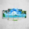 View Of Paradise - Nature 5 Panel Canvas Art Wall Decor