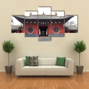 View Of Shaolin Temple In China - Nature 5 Panel Canvas Art Wall Decor