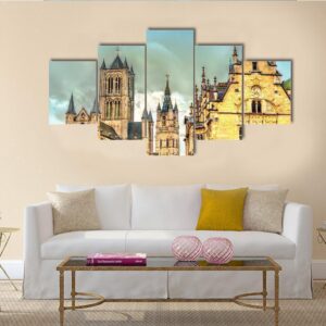 View Of St Nicholas Church - Religion 5 Panel Canvas Art Wall Decor