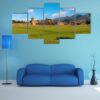 View Of The Medieval Fortress In Roses - Nature 5 Panel Canvas Art Wall Decor