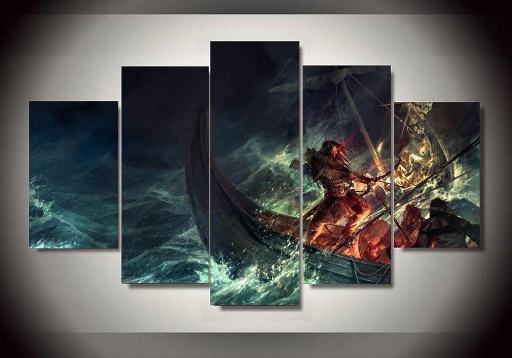 Vikings 7 - Movie 5 Panel Canvas Art Wall Decor Vikings 7 - Movie 5 Panel Canvas Art Wall Decor