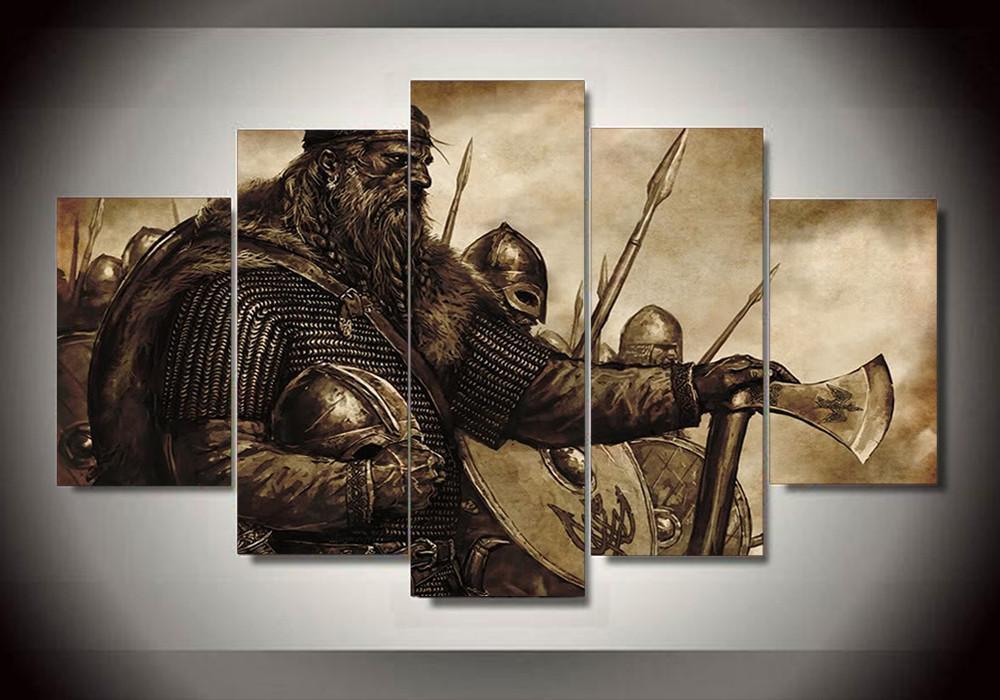 Vikings 9 - Movie 5 Panel Canvas Art Wall Decor Vikings 9 - Movie 5 Panel Canvas Art Wall Decor