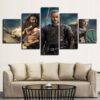 Vikings History Channel 2 - Movie 5 Panel Canvas Art Wall Decor