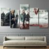 Vikings Ragnar Lodbrok 01 - Movie 5 Panel Canvas Art Wall Decor