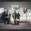 Vikings - Ragnar Lodbrok - Movie 5 Panel Canvas Art Wall Decor