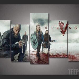 Vikings - Ragnar Lodbrok - Movie 5 Panel Canvas Art Wall Decor