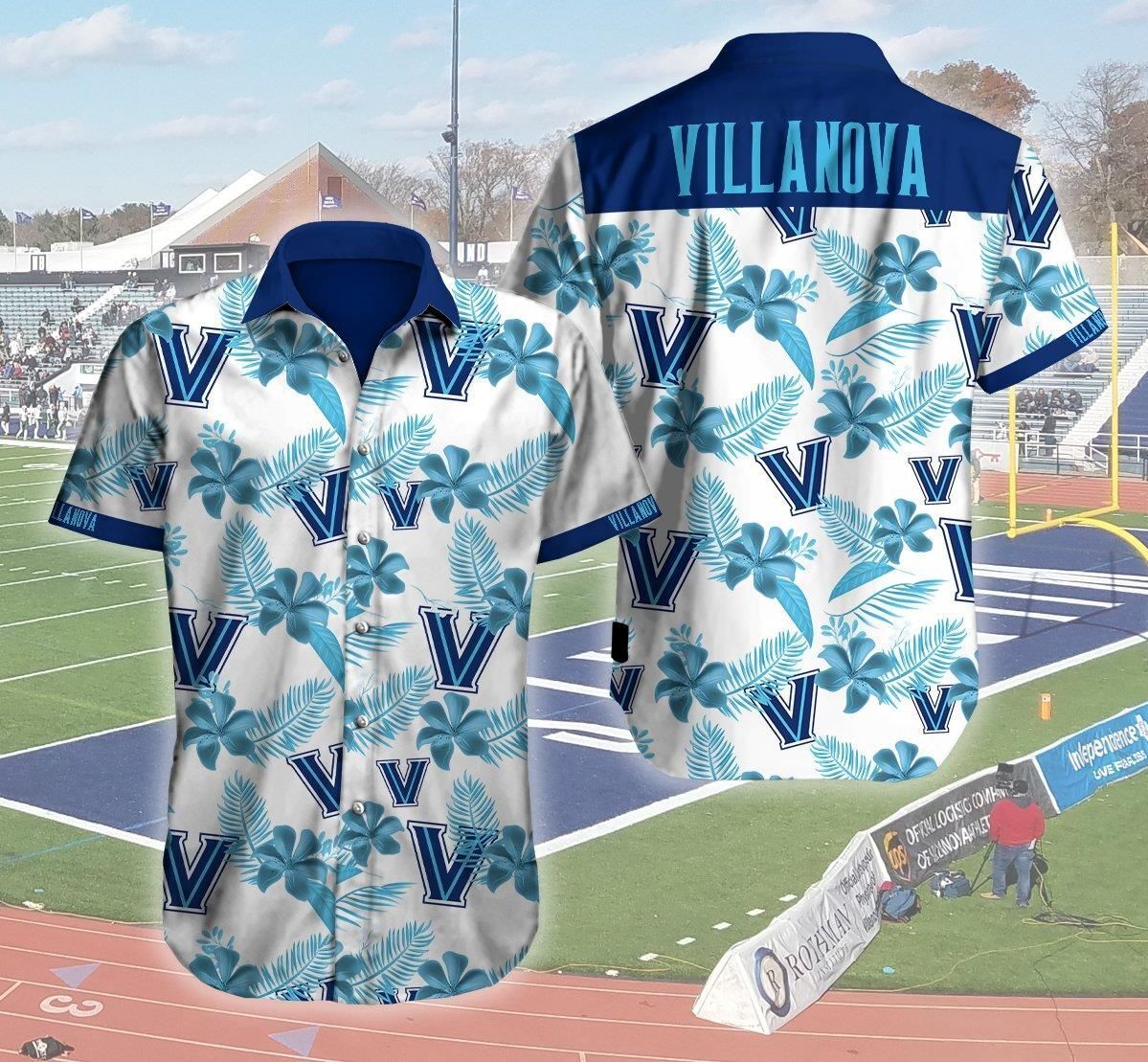 Villanova Wildcats Logo 3D Hawaiian Shirt Villanova Wildcats Logo 3D Hawaiian Shirt