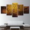 Vintage Abstract Middle Earth Map - Abstract 5 Panel Canvas Art Wall Decor