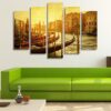 Vintage At Sunset - Nature 5 Panel Canvas Art Wall Decor
