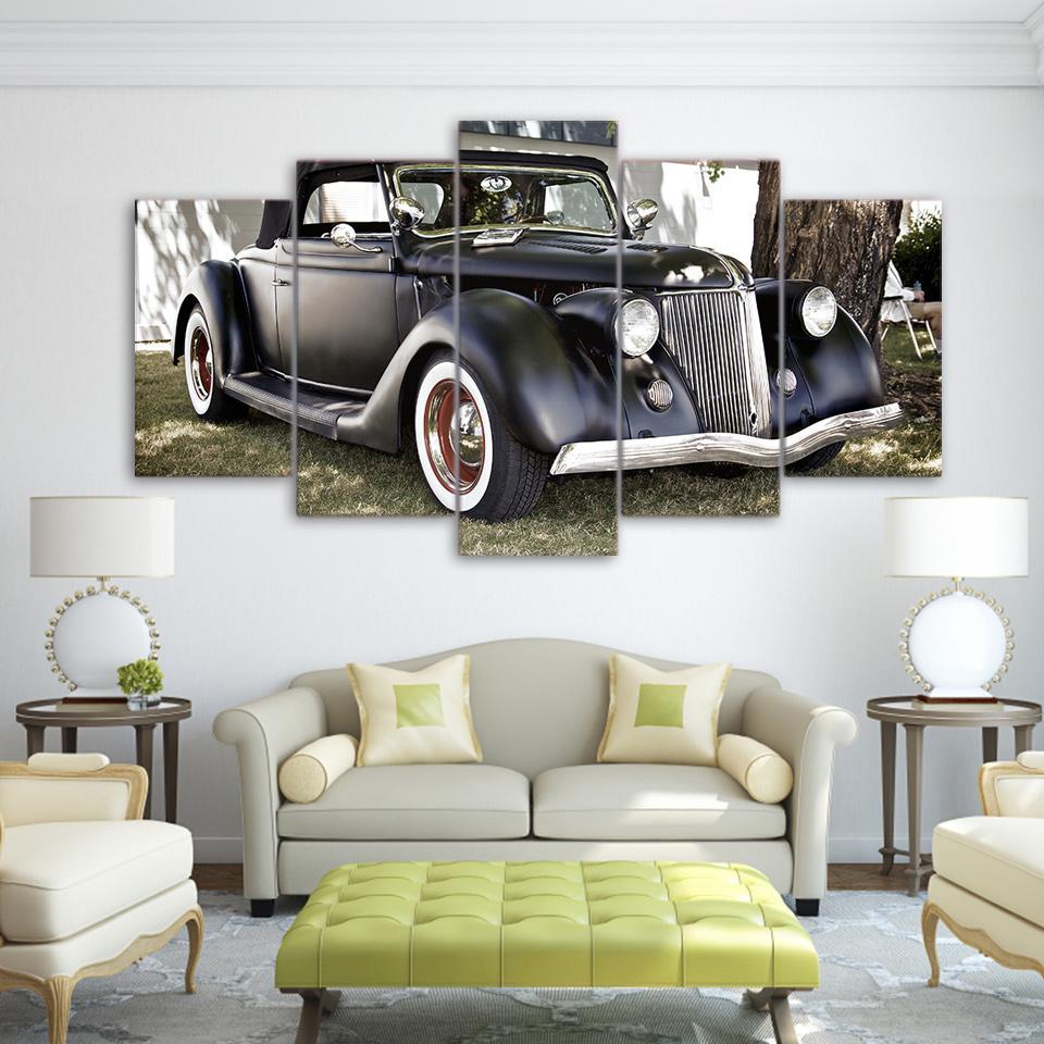 Vintage Car 2 - Automative 5 Panel Canvas Art Wall Decor Vintage Car 2 - Automative 5 Panel Canvas Art Wall Decor