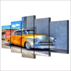 Vintage Classic Car - Automative 5 Panel Canvas Art Wall Decor
