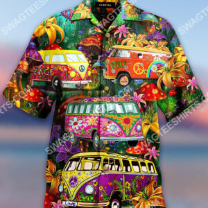 Vintage Hippie Car All Over Printing Hawaiian Shirt