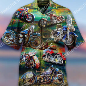 Vintage Motorbike All Over Printing Hawaiian Shirt