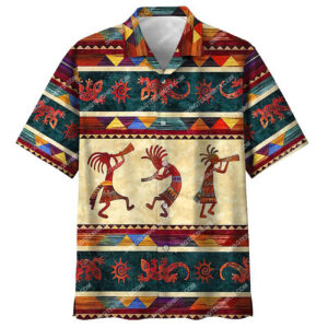 Vintage Native American Culture All Over Printed Hawaiian Shirt