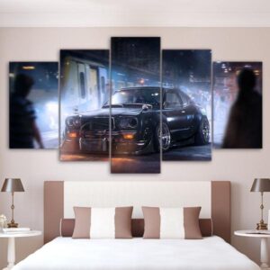 Vintage Rally Car Possible Toyota - Automative 5 Panel Canvas Art Wall Decor
