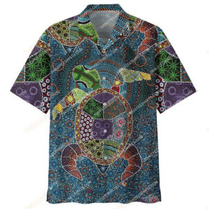 Vintage Sea Turtle All Over Printed Hawaiian Shirt