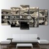 Vintage Sports Car - Automative 5 Panel Canvas Art Wall Decor